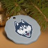 University of Connecticut Huskies Primary Logo Porcelain Scalloped Holiday Christmas Tree Ornament  2.8" (7.1 cm) - 4 of 4
