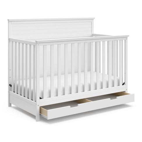 Storkcraft Homestead 4 In 1 Convertible Crib With Drawer White