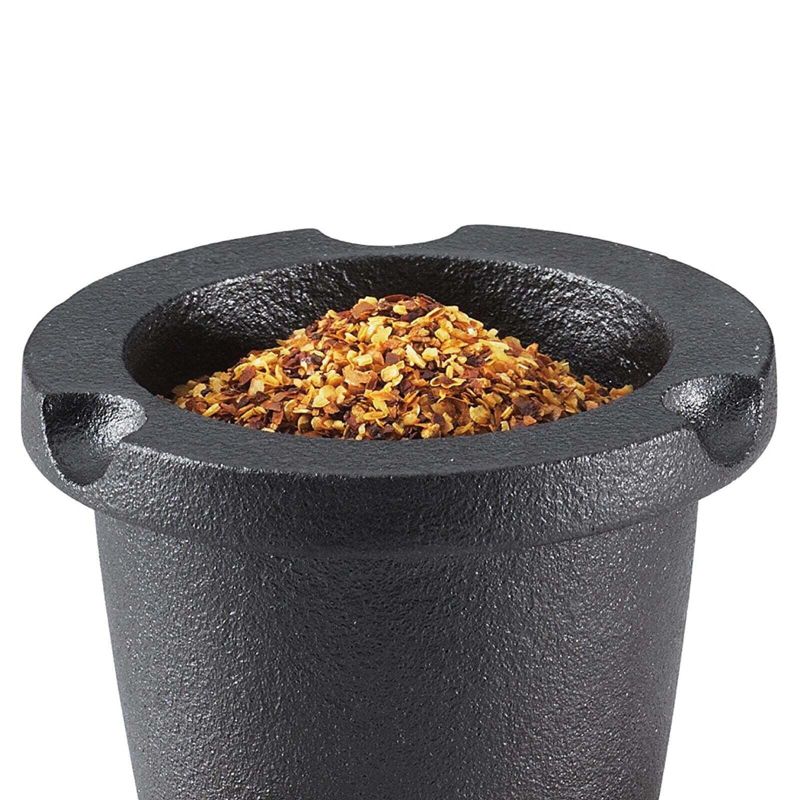 Zassenhaus Spice Grater, black cast iron w/ beech wood lid, 3.5" H, 4 of 6