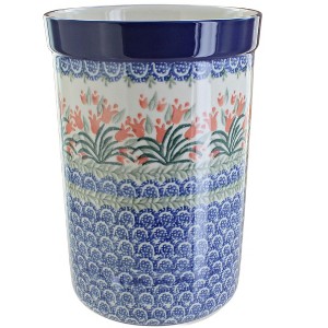 Blue Rose Polish Pottery 169 Ceramika Artystyczna Utensil Jar - 1 of 1