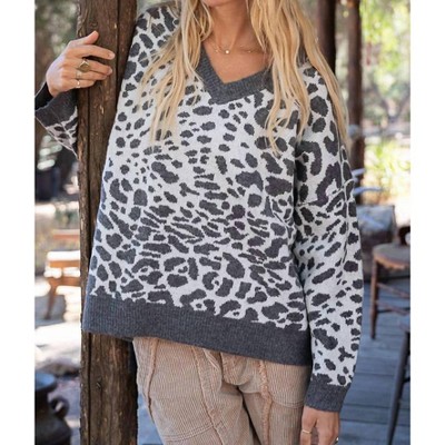 Women's Animal Print Sweater - POL