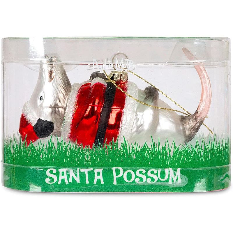 Accoutrements Santa Possum Hand-Blown Glass Holiday Ornament, 3 of 5