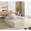 Modern Oversized Modular Sectional Sofa with 2 Pillows, Sparkling Chenille Fabric Tufted Couch, DIY Configurable Sofa - 2 of 4