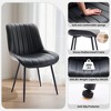 Dining Chairs Set of 2 Faux Leather for Kitchen Dining Room, Comfortable Mid Century Modern Chair w/Metal Legs, Upholstered Side Chair for Livingroom - 4 of 4