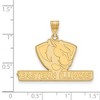 Black Bow Jewelry 10k Yellow Gold Eastern Illinois Panthers NCAA Large Pendant - 2 of 3