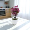 Unique Bargains Artificial Plants Coin Chrysanthemum with Round Pot Plastic 3.15"x3.15"x9.45" 1 Pc - 2 of 4