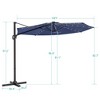 Sonkuki 10-ft LED Solar Lights Outdoor Octagon Cantilever Patio Umbrella - 3 of 4