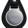 City College of New York Secondary Logo Black Leather Keychain - 3 of 4