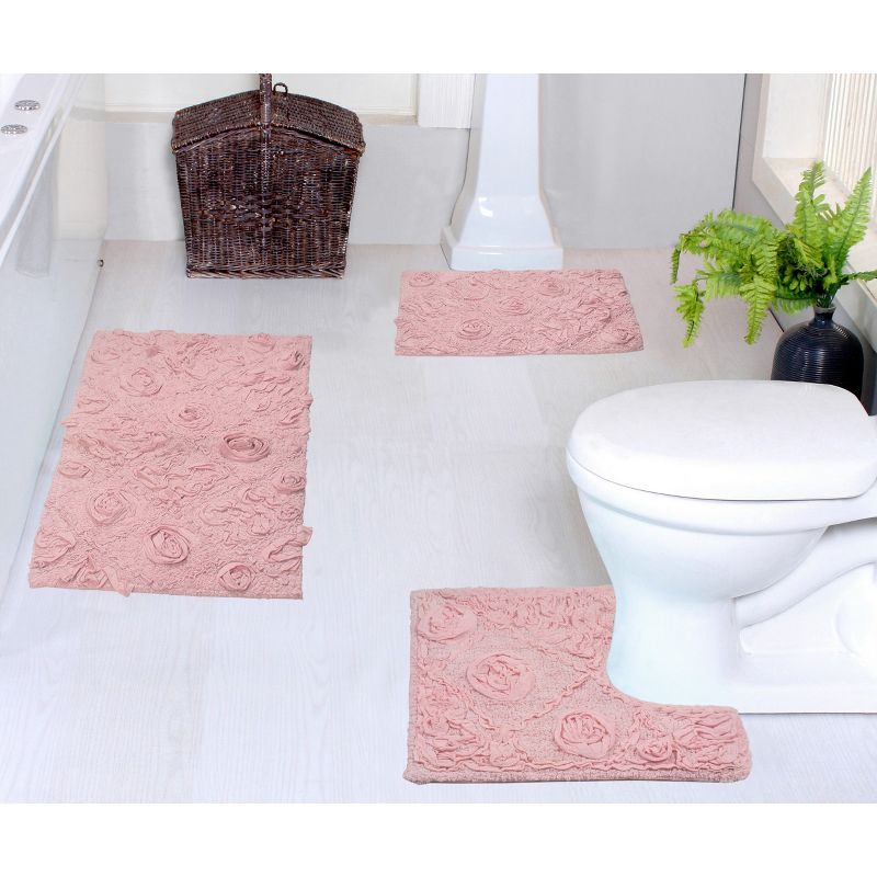 Modesto Collection Cotton Tufted Set of 3 Bath Rug Set - Home Weavers, 1 of 5