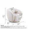 Swivel Barrel Accent Chair, Boucle Upholstered Armchair for Bedroom, Office, Reading Nook, Comfy Single Sofa Chair-The Pop Home - 3 of 4