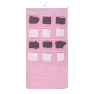 Unique Bargains Houseware 18-Pocket Double-Sided Hanging Closet Underwear Organizer