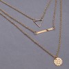 SOHI Women's Gold Geometric Layered Necklace - 3 of 4