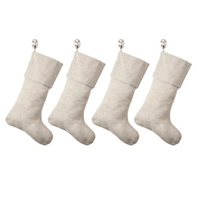 Saro Lifestyle Solid Color Toscana Christmas Stocking