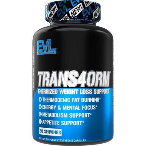 Evlution Nutrition Trans4orm - Thermogenic Fat Burner - 60 Servings - image 1 of 4