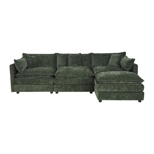 NicBex Couches for Living Room Deep Seat Sofa Couch Upholstered 2 Seater Sleeper Loveseat Sofa with 4 Pillows for Bedroom - 1 of 4