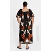 Women's Plus Size Nala Print Maxi Dress - black | CITY CHIC - 4 of 4