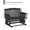 Resenkos Swing Glider Chair,  Outdoor Chair,2-Person Patio Swing Glider Bench with Quick Drying Design and Wide Armrest,Black - 4 of 4