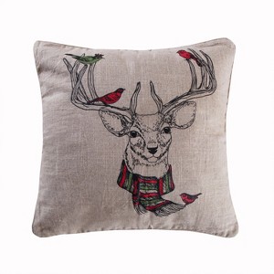 Spruce Natural Deer Decorative Pillow - Levtex Home - 1 of 3