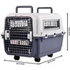 Lyngins Rolling Airline-Approved Plastic Dog Kennel, Sturdy Travel Dog Crate with Ventilation, Easy-Clean Design for Small/Large Pets, Pet Transport - 3 of 4