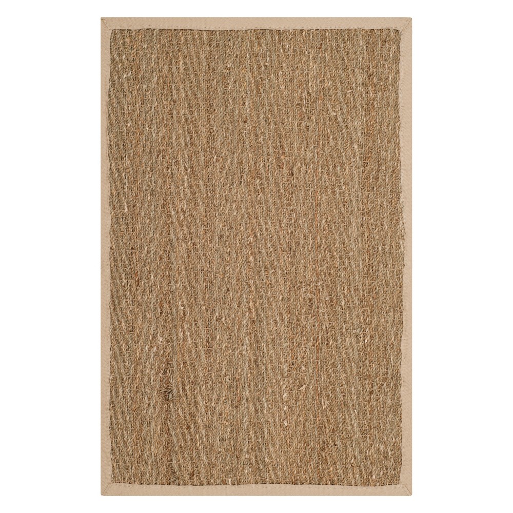  Solid Loomed Accent Rug Natural/Ivory