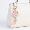Anna-Kaci Pink Flower Tassel Keychain with Pearl Accent and Gold Metal Details - Pink - 2 of 4
