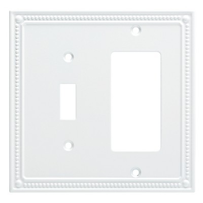 Franklin Brass Classic Beaded Switch/Decorator Wall Plate White