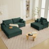 Mjkone Modern Extra-Large Corduroy Upholstered Modular Sectional Sofa Set,Deep Seat Sleeper Chair Indoor with Ottoman - 2 of 4
