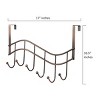 Home Mart Goods Heavy Duty Oiled Rubbed Bronze Plated Over The Door Hanger Hanging Rack 6 Hooks Organizer - 2 of 4