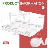 3 Pcs Bento Clear Boxes for 1 Mini Cake and 8 Cupcakes, Rectangle Cupcake Holder for Treats Dessert - 3 of 4