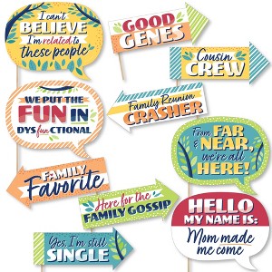 Big Dot of Happiness Funny Colorful Family Reunion - Family Gathering Party Photo Booth Props Kit - 10 Piece - 1 of 4