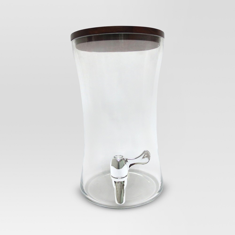 Photos - Glass 5.8L  Beverage Dispenser with Acacia Lid - Threshold™