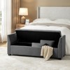 Amelia 59.8"W Modern Storage Bench With Sturdy Rubber Wood Legs | ARTFUL LIVING DESIGN - 2 of 4
