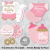 Big Dot of Happiness Hello Little One - Pink and Gold - 4 Girl Baby Shower Games - 10 Cards Each - Gamerific Bundle - 2 of 4