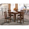 HomeStock 5-Pc Mahogany Finish Solid Wood Top - Dining Room Set - Seats 4 - 2 of 4