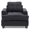 Transitional Upholstered Accent Chair with Saddle Arms - 3 of 4