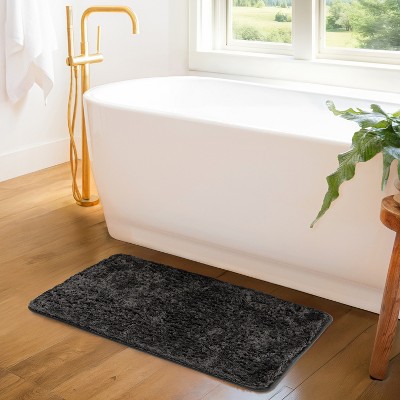 Plush Absorbent Bath Mat Rug with Anti-Skid Rubber Backing - Becky Cameron