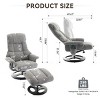 Chenille Massage Recliner Chair with Ottoman and Heated Seat,360° Swivel and 140° Recline Lounge Chair 2PC Set-The Pop Home - 4 of 4