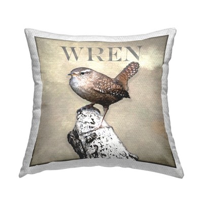 Stupell Industries Perched Wren Bird, 18 x 18