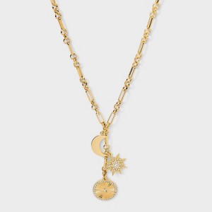 SUGARFIX by BaubleBar Star Power Y-Line Necklace - Gold: Lobster Claw Clasp, Zinc Material, Statement Piece - 1 of 4