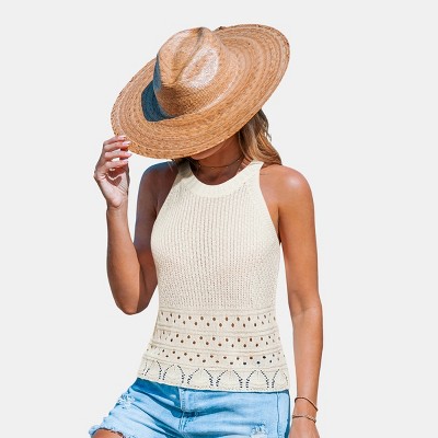 Women's Chic Crochet Knit Tank Top with Boho Flair - Cupshe