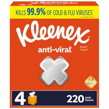 Kleenex Anti-Viral 3-Ply Facial Tissue - 4pk/55ct