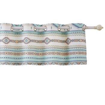 Phoenix Window Valance 84in x 16in + 1in Turquoise by Barefoot Bungalow