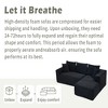 Resenkos Modular Sectional Sofa, 2-Seat L-Shaped Cloud Couch with Oversized Chaise and Memory Foam, - 3 of 4