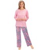 Collections Etc Paisley Print Long Sleeve and Pant 2-Piece Pajama Set - 4 of 4