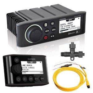 Fusion MS-RA70N Marine Entertainment System with Bluetooth & NMEA 2000 with Fusion MS-NRX300 IPX7 NMEA 2000 Wired Remote (Black) - 1 of 4