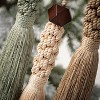 Braided Tassel Ornament Multicolor 10.5"H  Set of 3 - 2 of 2