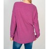 Women's Zig Zag Knit V-neck Top - White Birch - 2 of 2
