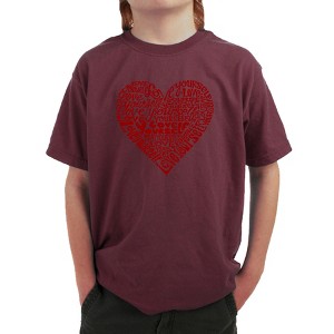 LA Pop Art Love Yourself - Boy's Word Art T-Shirt - 1 of 4