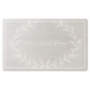 MARTHA STEWART Bloomfield Home Sweet Home Leaf Frame Kitchen Mat - 1 of 4