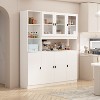 Famapy Combination Living Room Display Cabinet Tempered Glass Display Cabinet Storage Solutions - 2 of 4